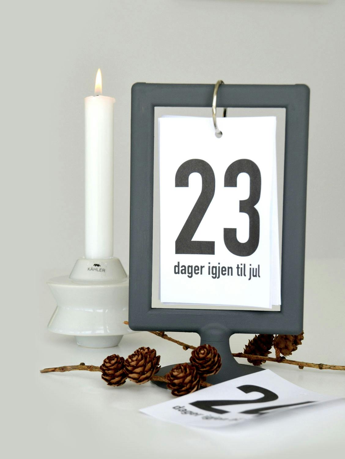 Nedtellingskalender Julekalender med nedtelling, DIY-idé